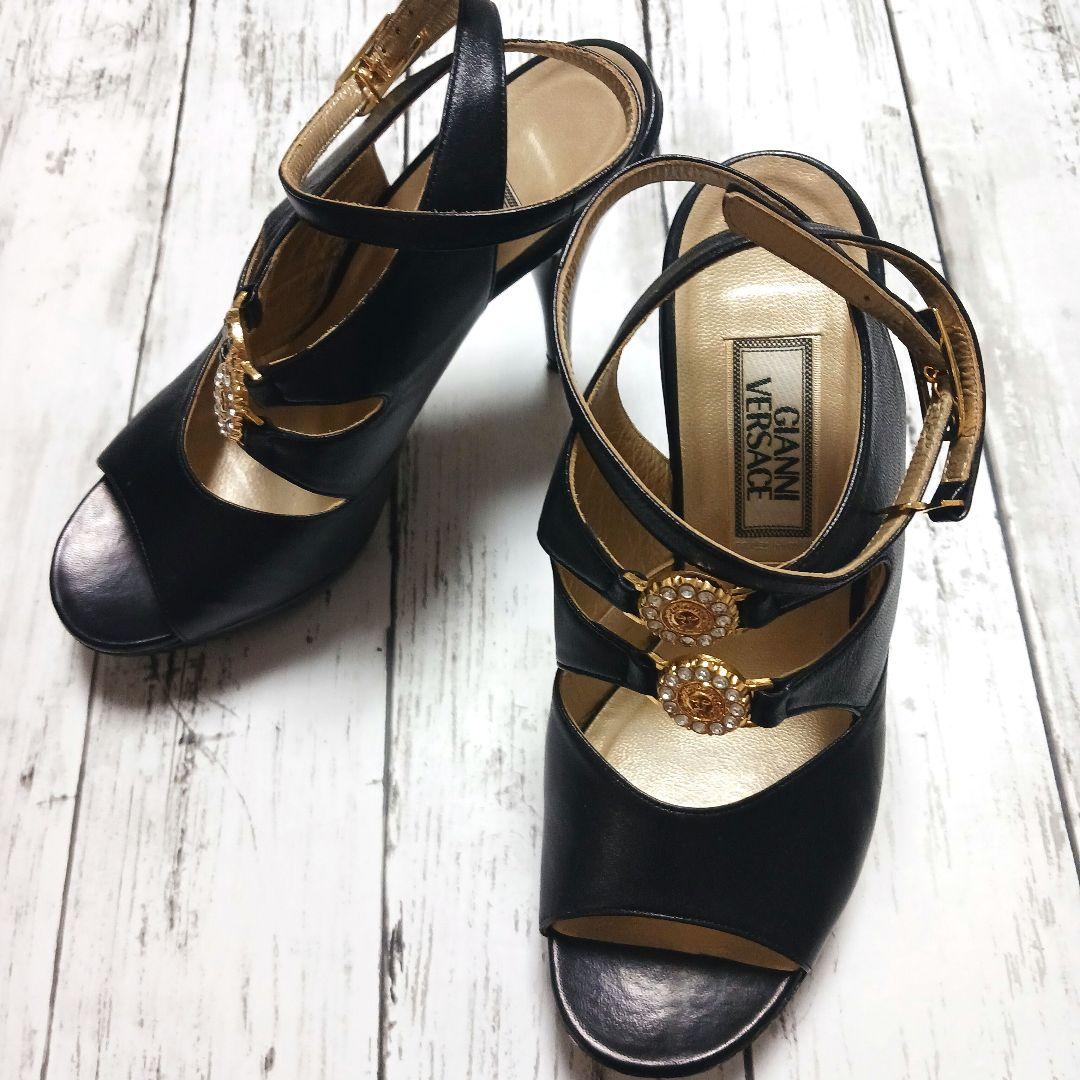 ジャンニヴェルサーチGIANNI VERSACE◇イタリア製サンダル◇ミュール イタリア製【ジャンニヴェルサーチ】プラットフォーム ミュール