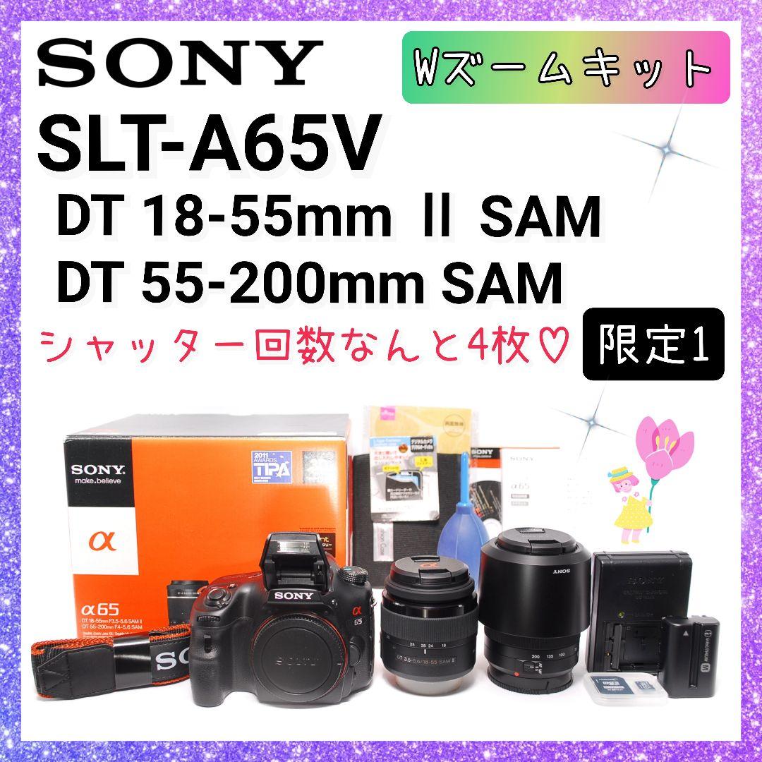 ❤即購入1000円OFF❤ショット4枚極美品❤SONY α65 Wズームキット 50,078円