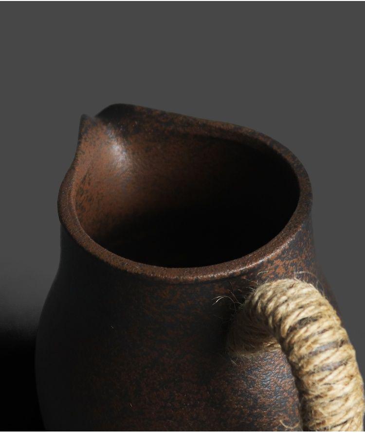 茶器 粗陶岩苔焼 手に公道杯 茶道分茶器 水杯 茶道具 新品未使用