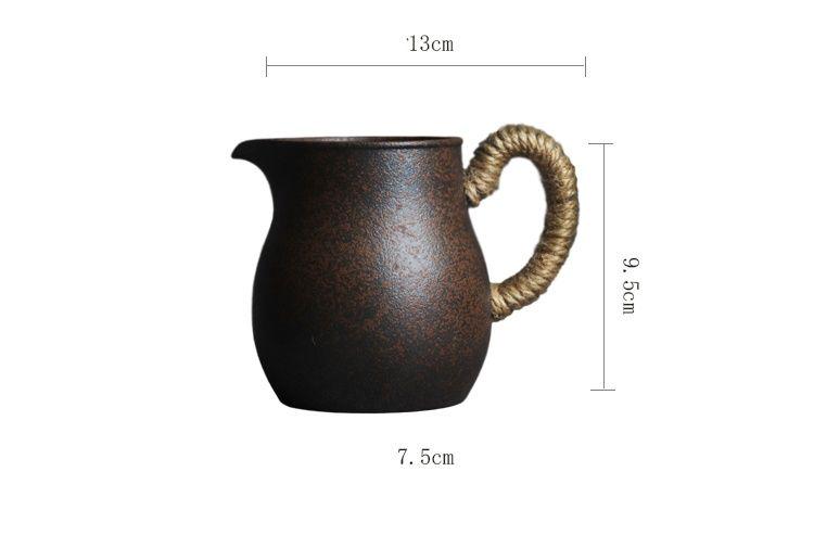 茶器 粗陶岩苔焼 手に公道杯 茶道分茶器 水杯 茶道具 新品未使用
