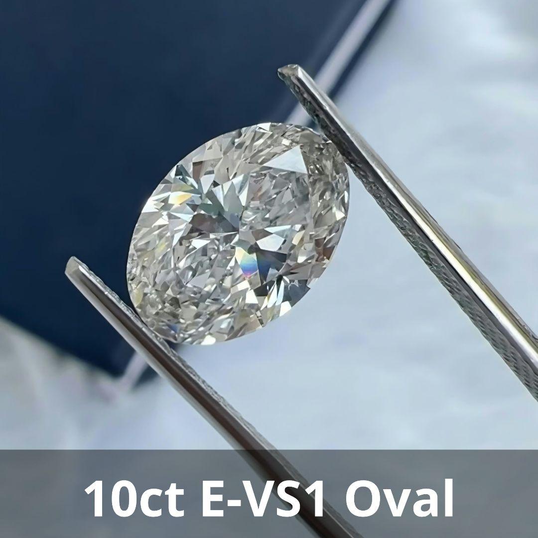 10.00ct E-VS1オーバルラボグロウンダイヤモンド - メルカリ
