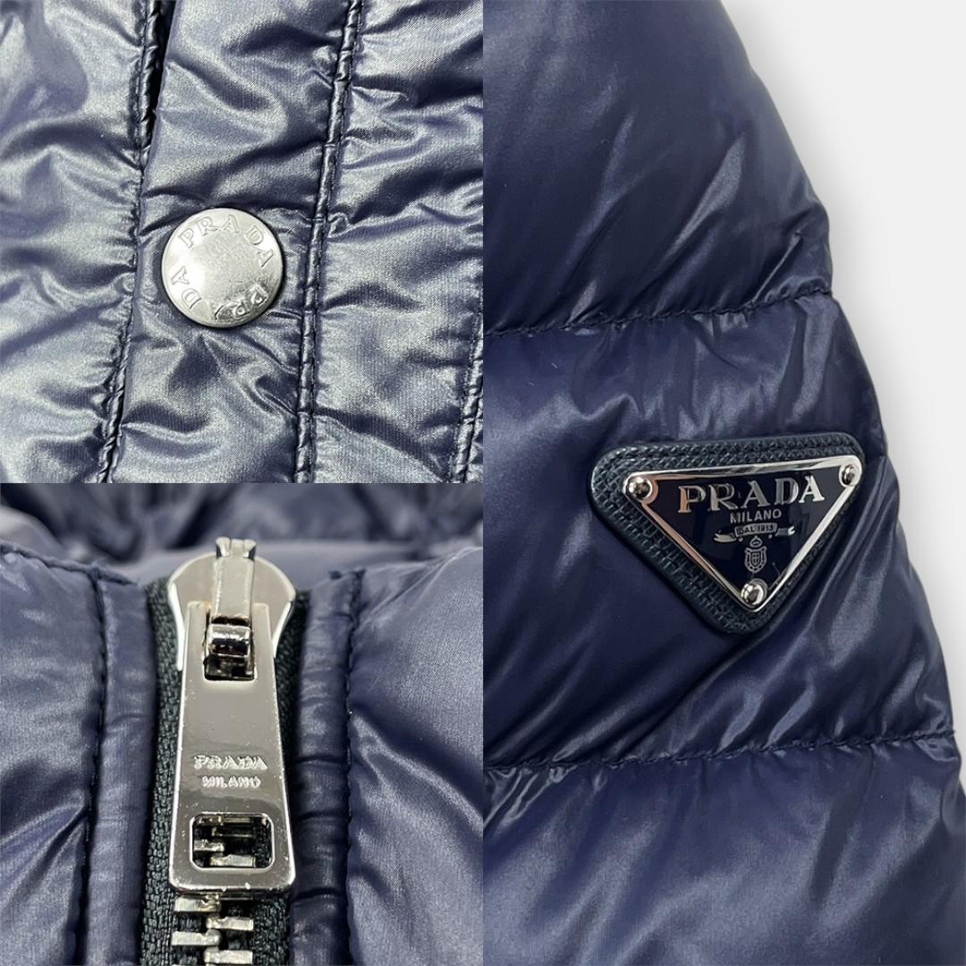 美品 PRADA 21AW トライアングルロゴ ナイロン ダウンジャケット 50