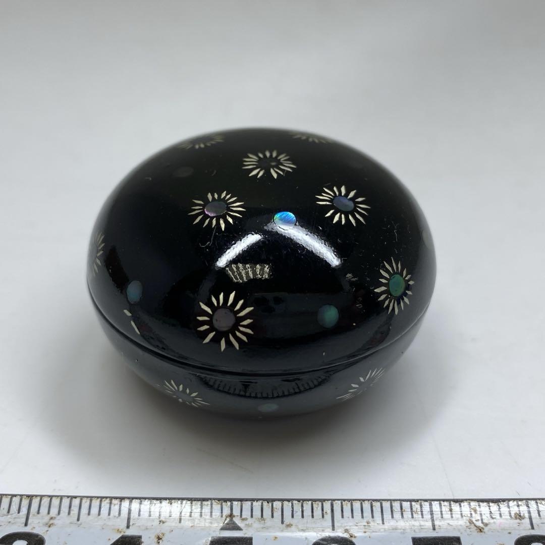 ☆茶3  極上手　螺鈿香合　箱付　幅約4㎝　東Y6-0917②