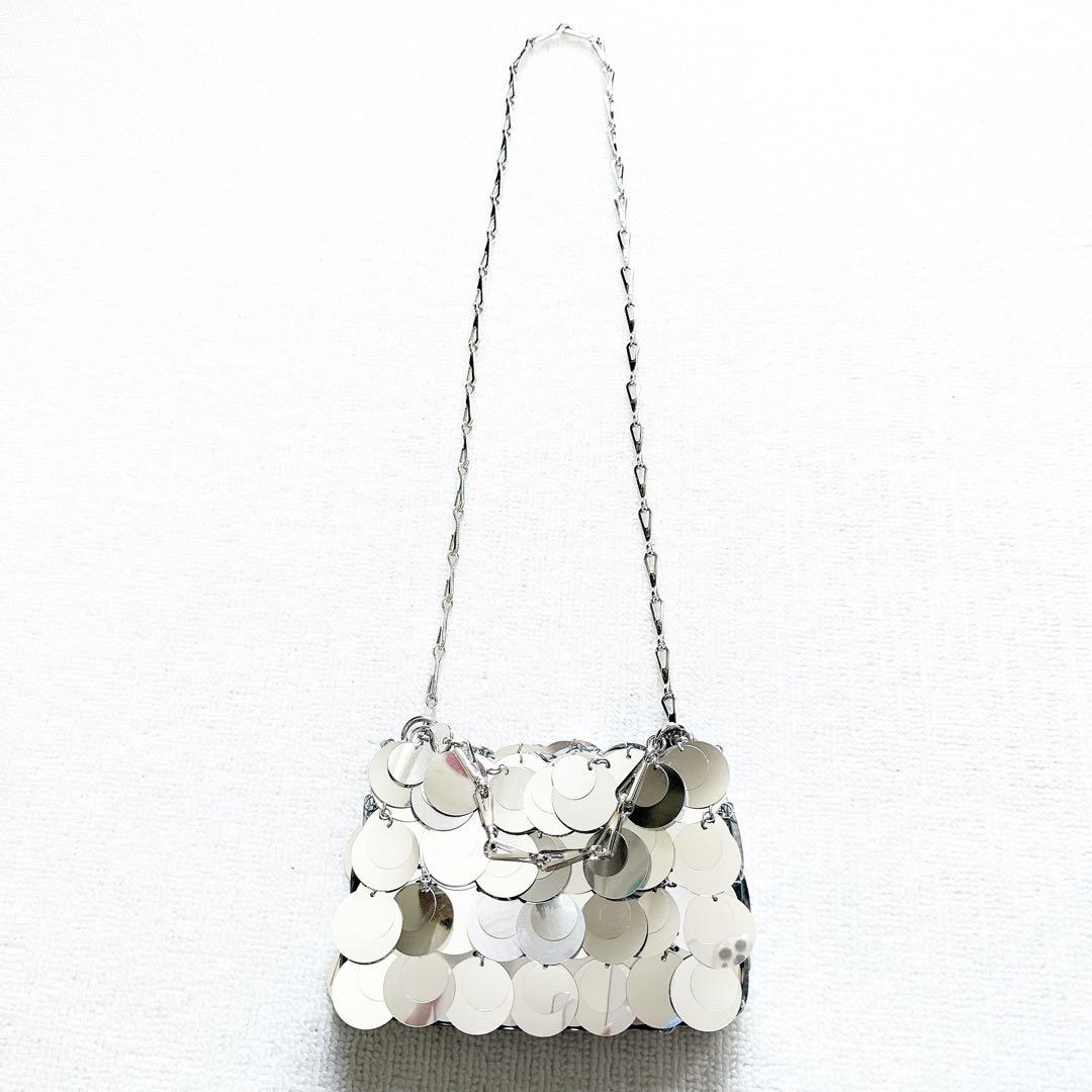 【極美品】パコラバンヌ　ショルダーバッグ　チェーンストラップ　2way 極美品】パコラバンヌ ショルダーバッグ チェーンストラップ