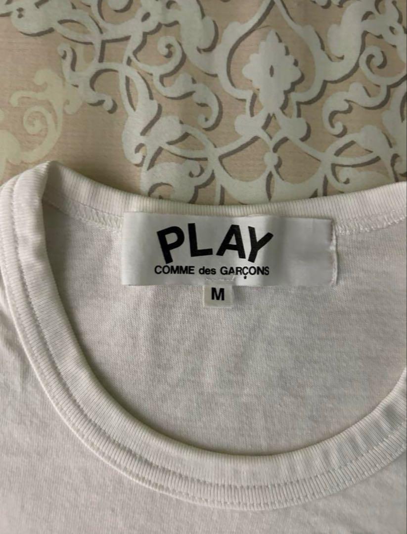 PLAY 緑色ハートデザイン Tシャツ M