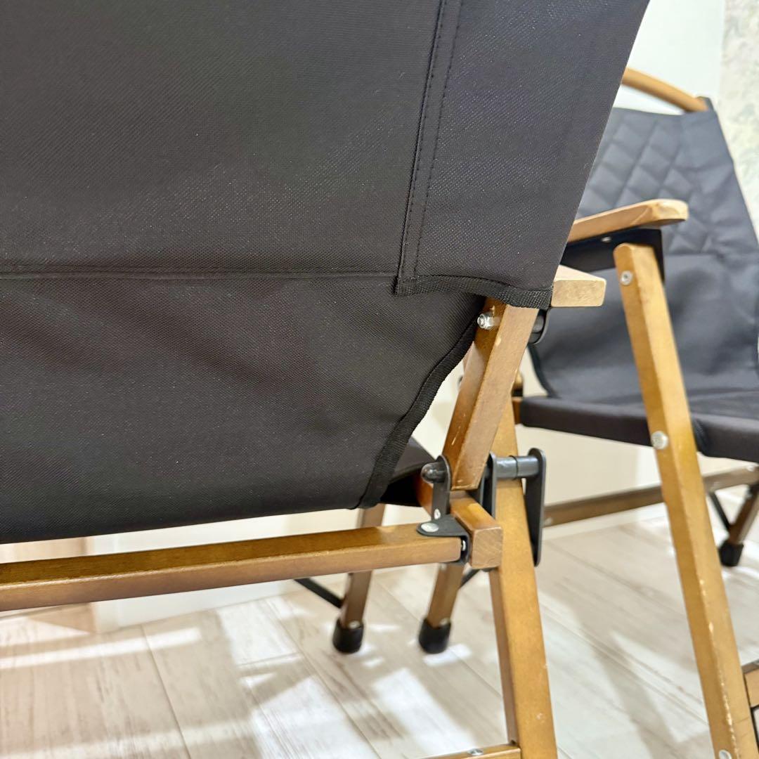 クイックキャンプ ウッドローチェア 2脚セット