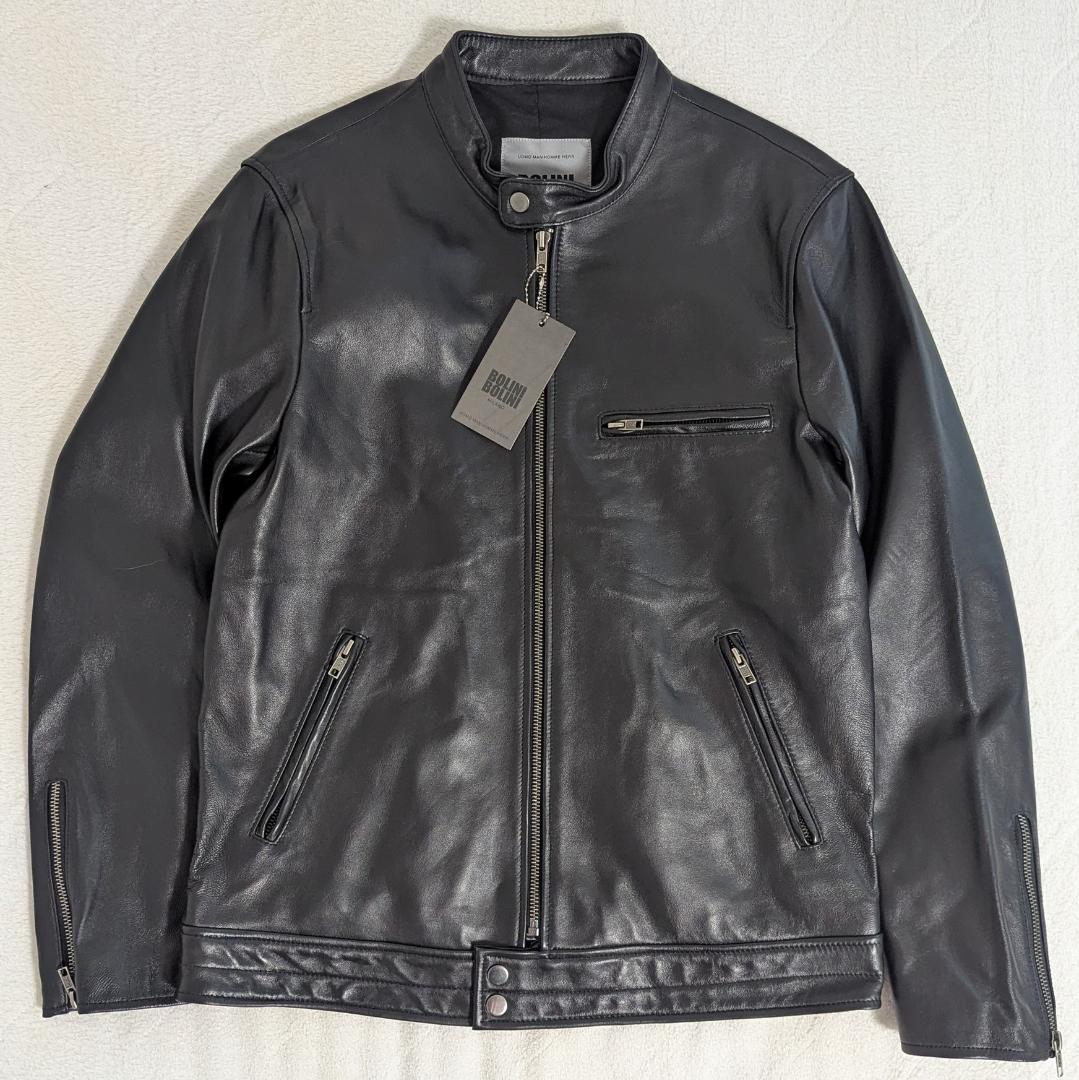 ✨お値下げ中✨美品タグ付き✨BOLINI✨ラムスキン ライダース ジャケット M