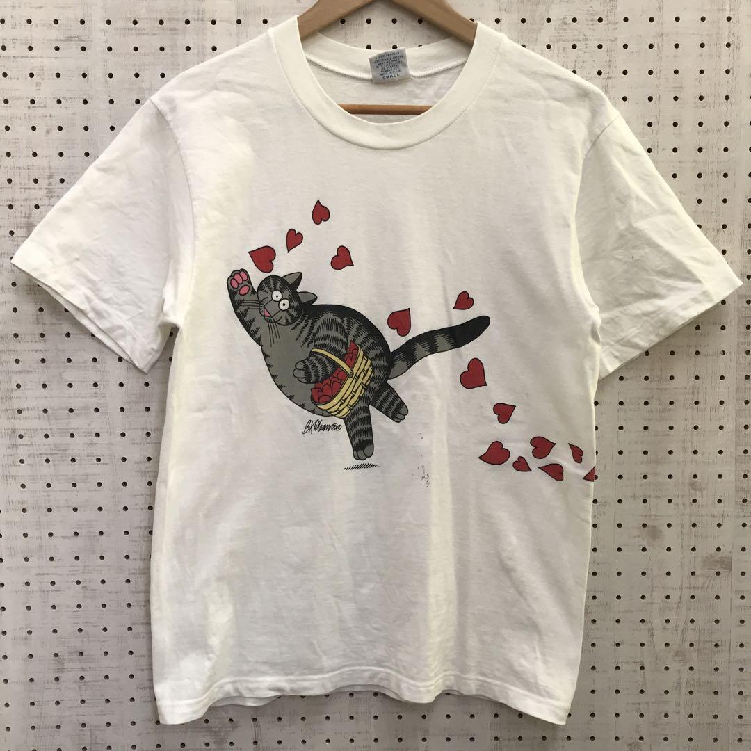 USA製 crazy shirts クリバンキャット サーフ古着 ハート集めT USA製 crazy shirts クリバンキャット サーフ古着 ハート集めT