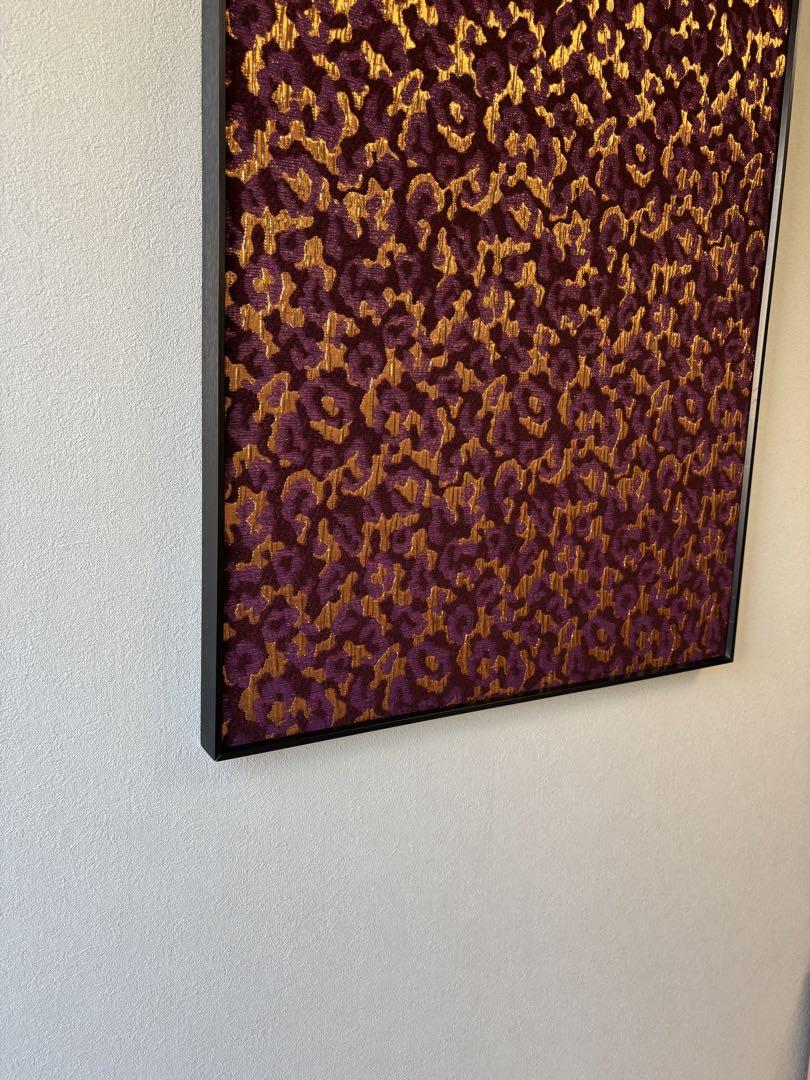 レオパード柄　ファブリックアート 大型 80×60 アート　ジャガード生地