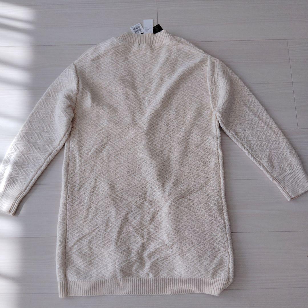 新品　コットンシルク　ロングカーディガン