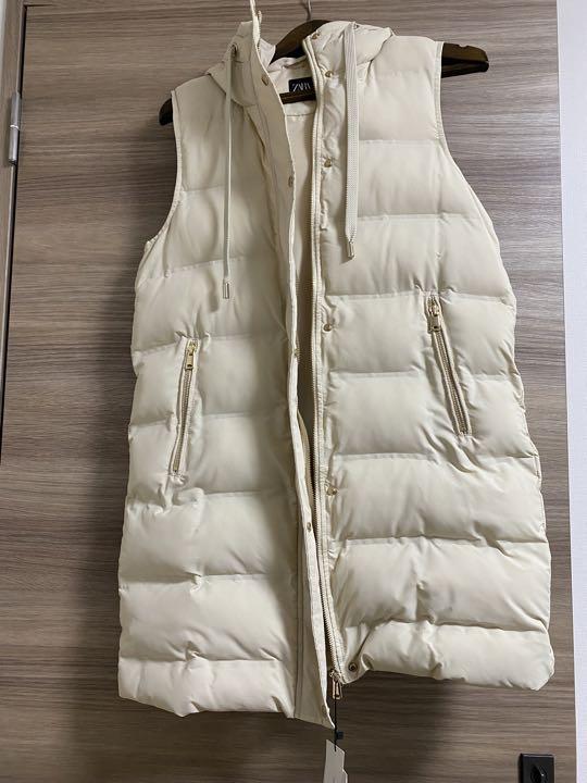 ZARA レディース スリット入りベスト ジレ M ベージュ｜Yahoo