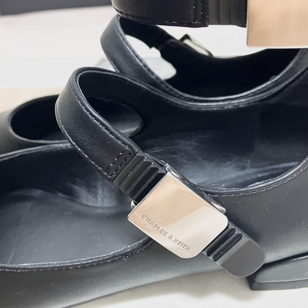 【SALE】CHARLES&KEITH ポインテッドトゥメリージェーンフラット