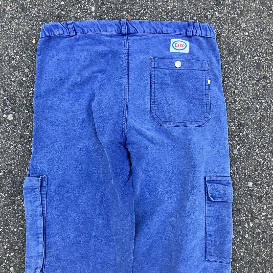 - 70s vintage モールスキン　フレンチワークパンツ　ユーロ　フェード