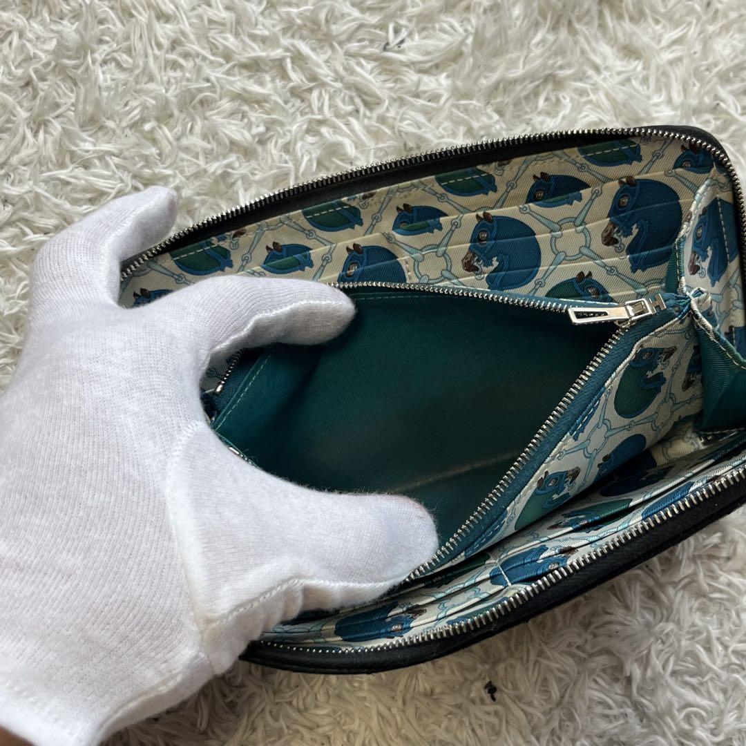 美品✨エルメス HERMES 長財布 アザップロング シルクイン ブラック 黒