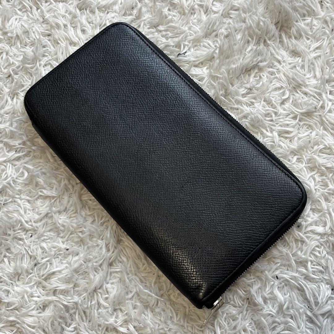 美品✨エルメス HERMES 長財布 アザップロング シルクイン ブラック 黒