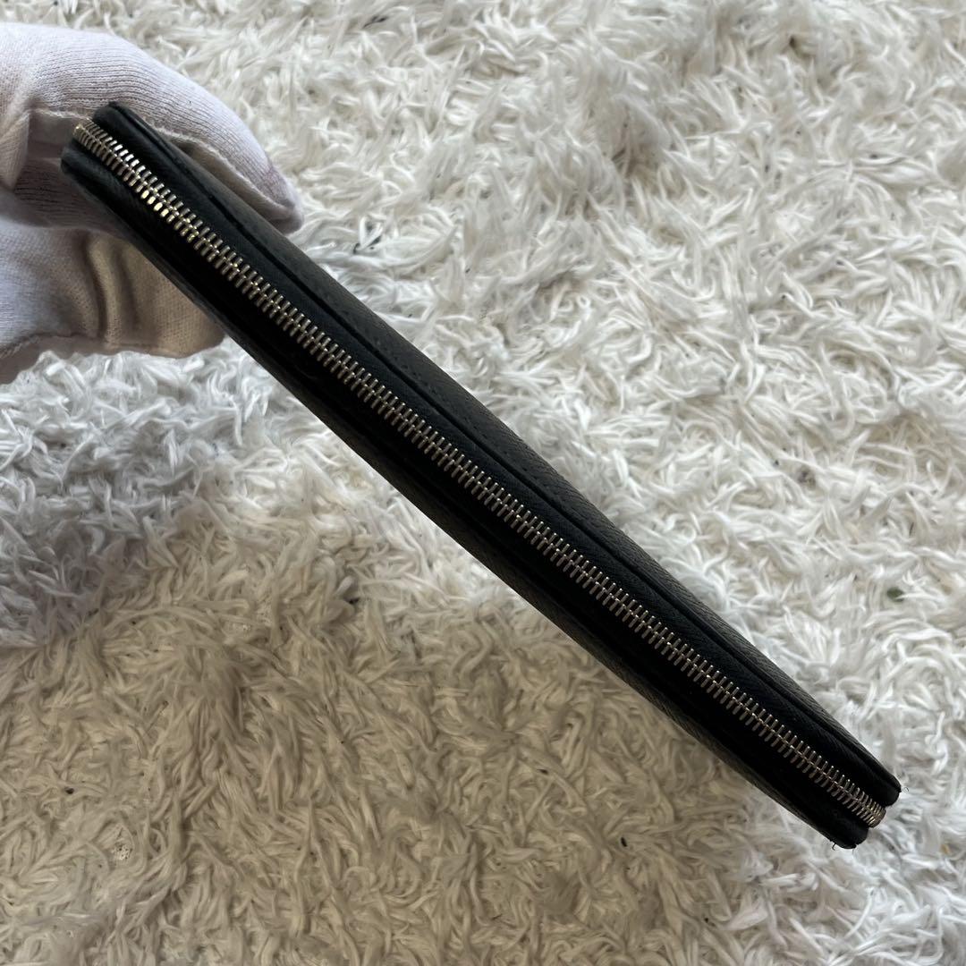 美品✨エルメス HERMES 長財布 アザップロング シルクイン ブラック 黒