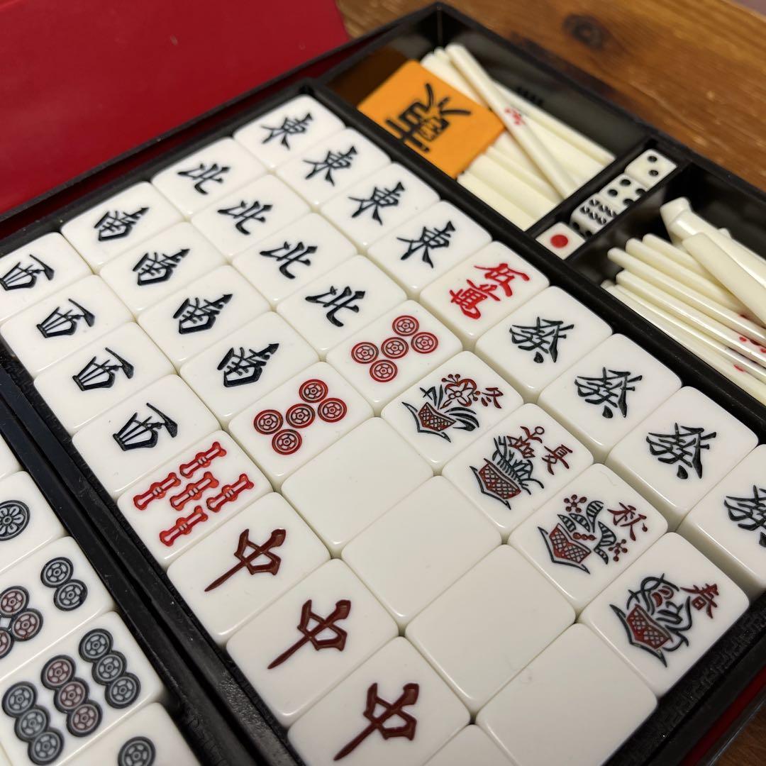 極美品 ミズノ 丸一 麻雀牌 昭和牌 手積み麻雀 マージャンパイ