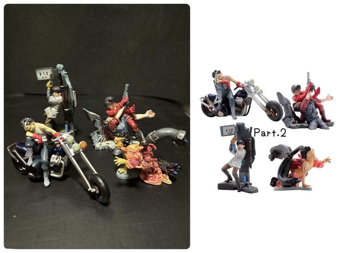 AKIRA 海洋堂　フィギュア part 1 2 3 ４ AKIRA PART1 金田 海洋堂 miniQ「AKIRA」 PART.1 -金田- （6個入り1