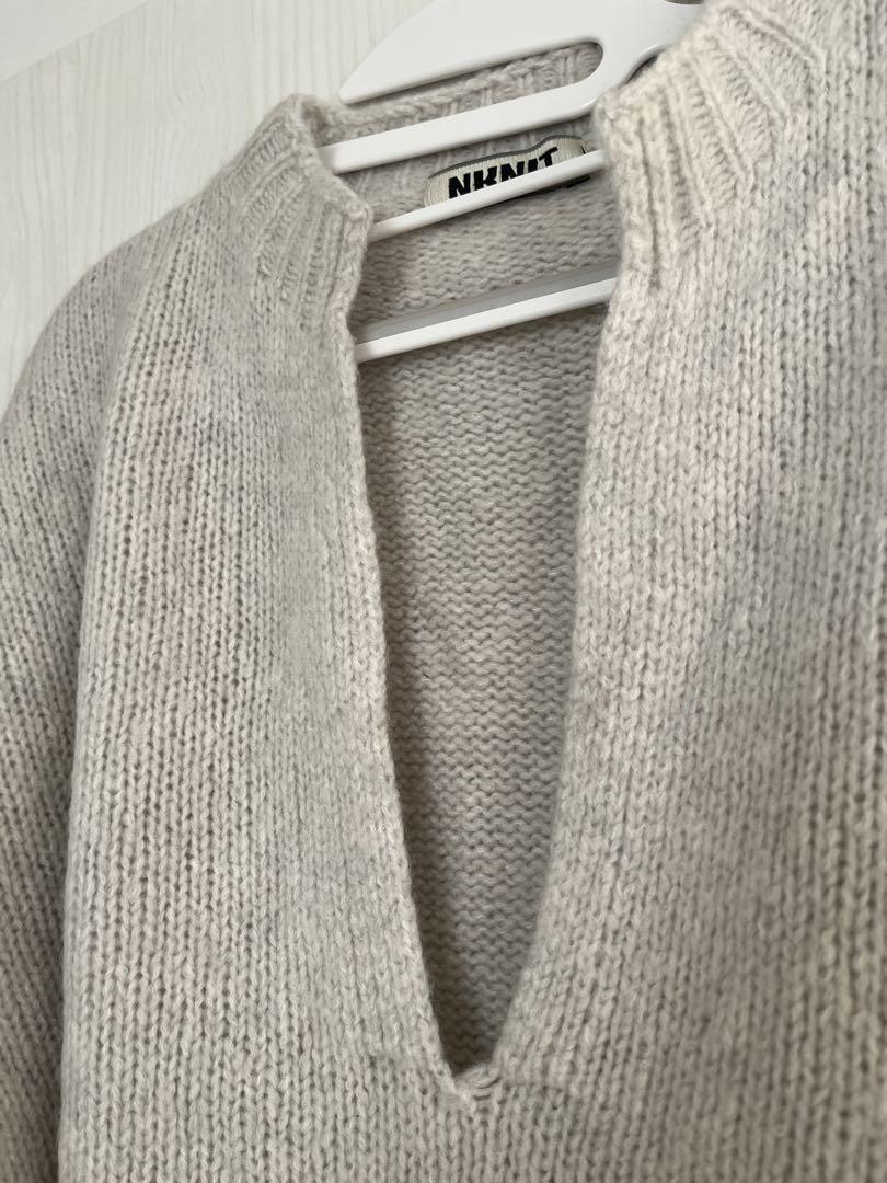 NKNIT ンニット　cashmere mix soft V-neck