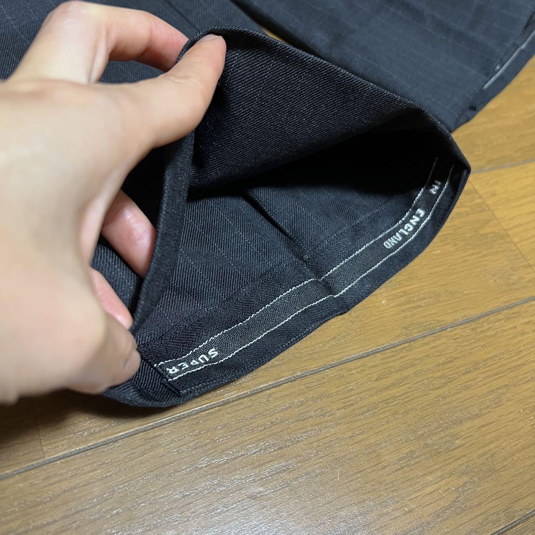 高級 オーダーメイドスーツ グレー スーツ上下 ストライプ