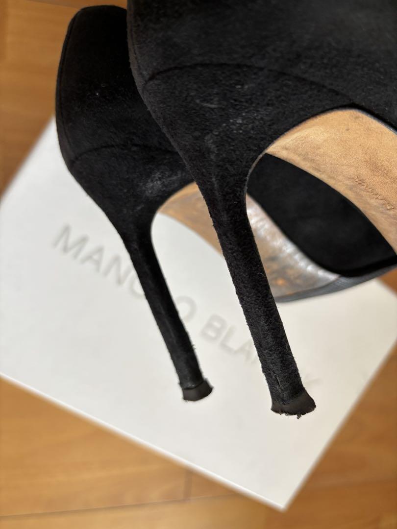 MANOLO BLAHNIK bb 35ハーフ 35.5 ブラック黒 ハイヒール
