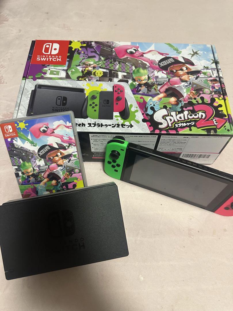 Nintendo Switch Splatoon 2 Edition 本体 Nintendo Switch Console System Splatoon 2 Neon Pink/Neon