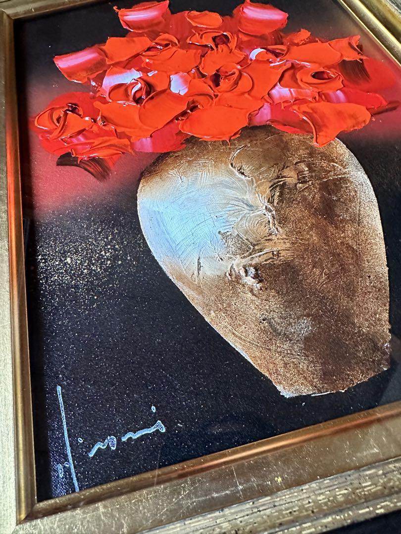 立川広己 薔薇 絵画 油絵 立川広己「薔薇」油絵・F6号 絵画買取・販売の小竹美術