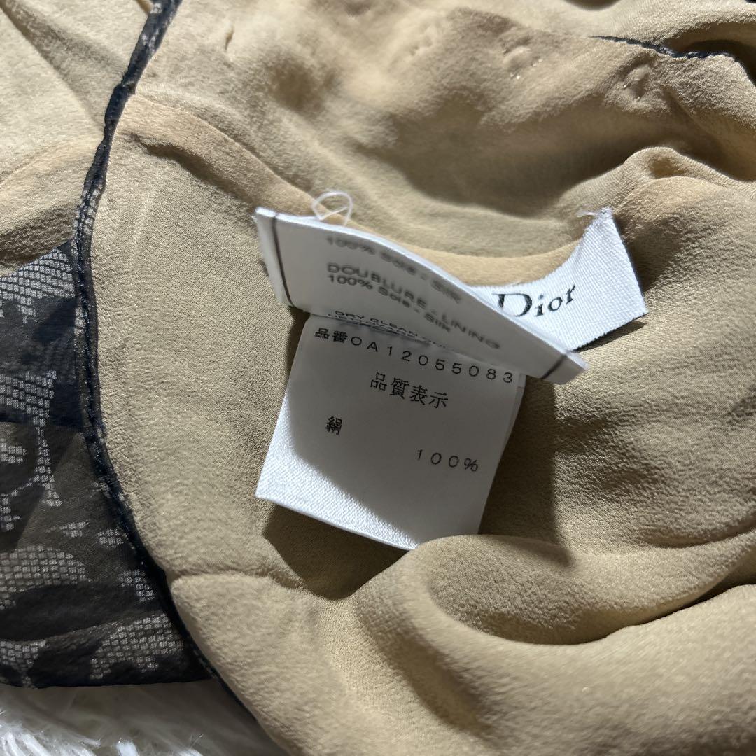 Christian DIOR ホルターネックシアートップス ブラウス ロゴ