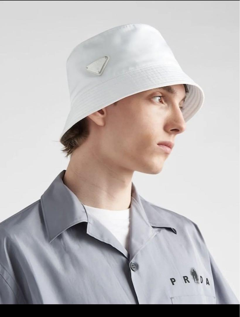 ホワイト Re-Nylon バケットハット | PRADA