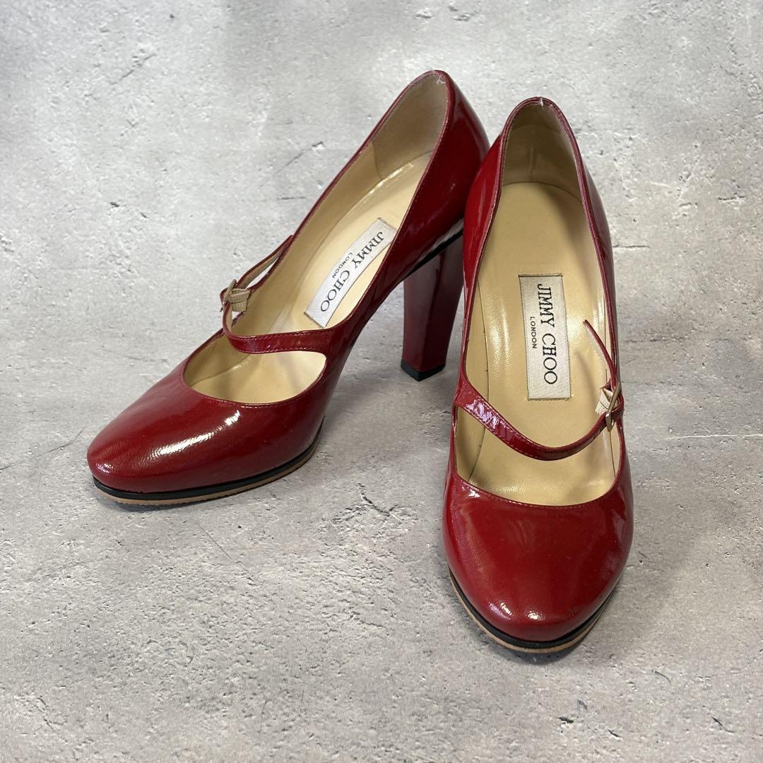 ジミーチュウ　JIMMY CHOO (36) ストラップパンプス　ヒール　赤