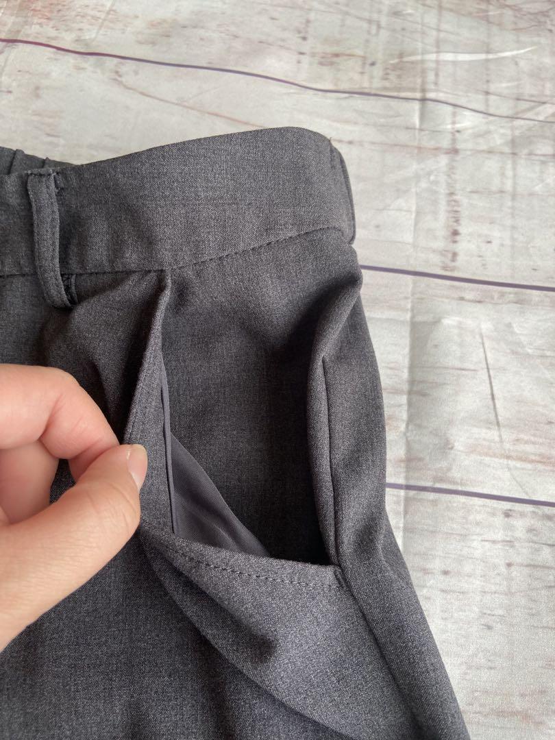 【美品】パンツスーツ セットアップ 洗える　グレー　L 通勤