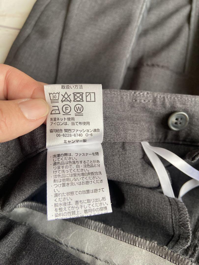 【美品】パンツスーツ セットアップ 洗える　グレー　L 通勤
