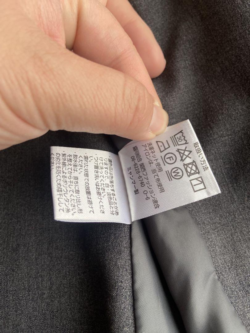 【美品】パンツスーツ セットアップ 洗える　グレー　L 通勤