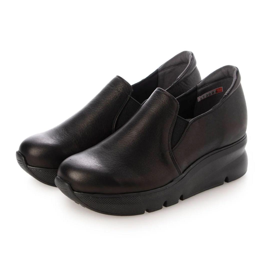 厚底　スリッポン　黒