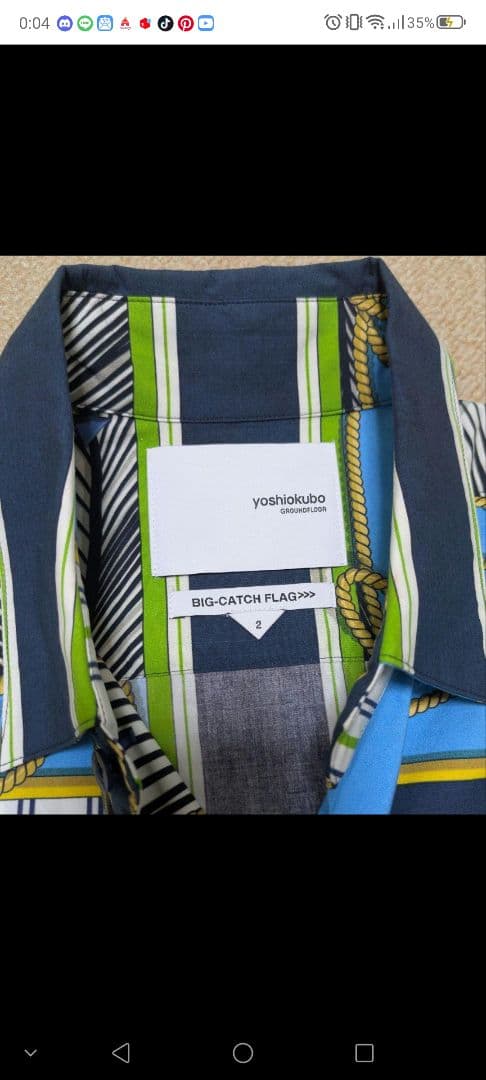 ヨシオクボ　半袖　総柄シャツ　美品　Mサイズ