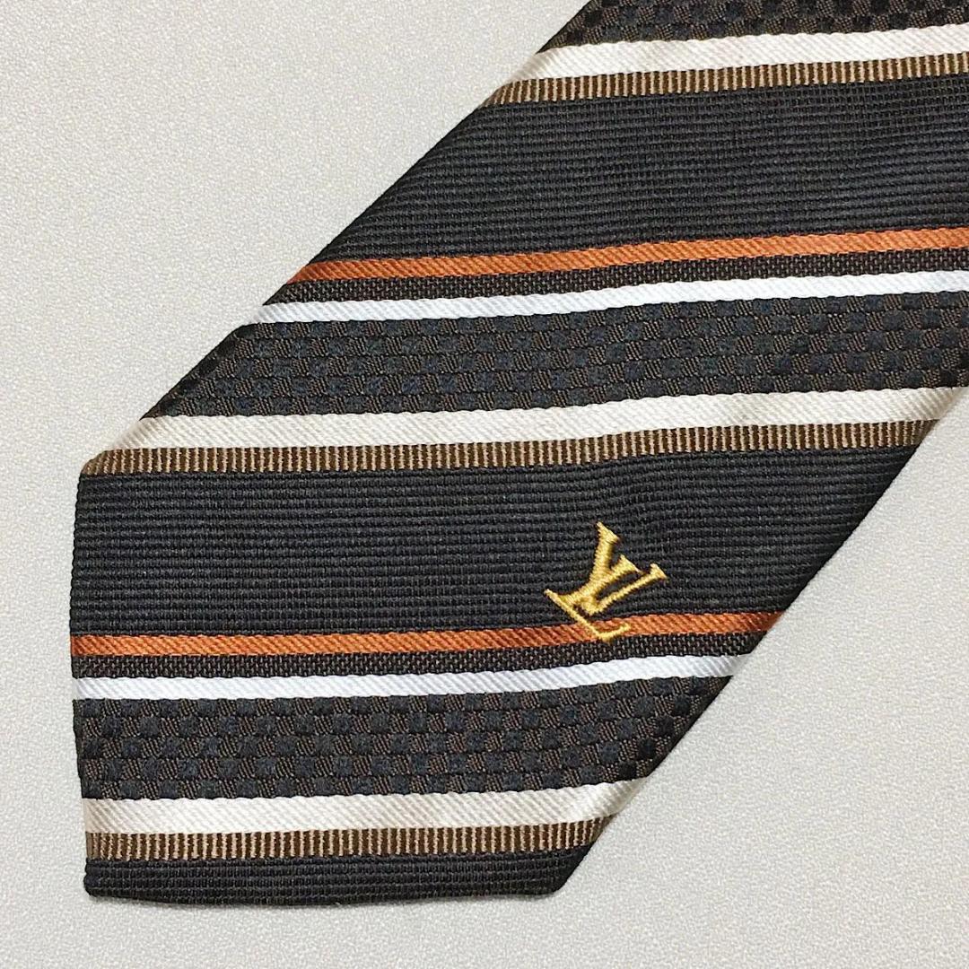 美品 ルイヴィトン Louis Vuitton ネクタイ シルク100%