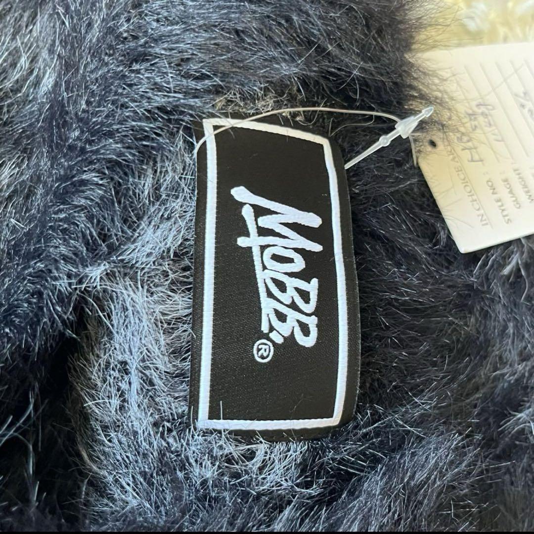 未使用品✨激レア✨MOBB モヘア調 ニット シャギー ブラック ロゴ
