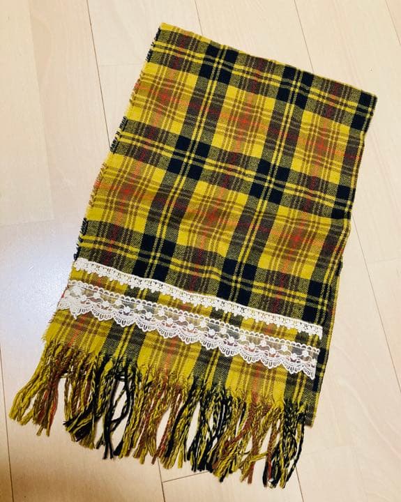 チェックストール 可愛い ストール マフラー メルカリ