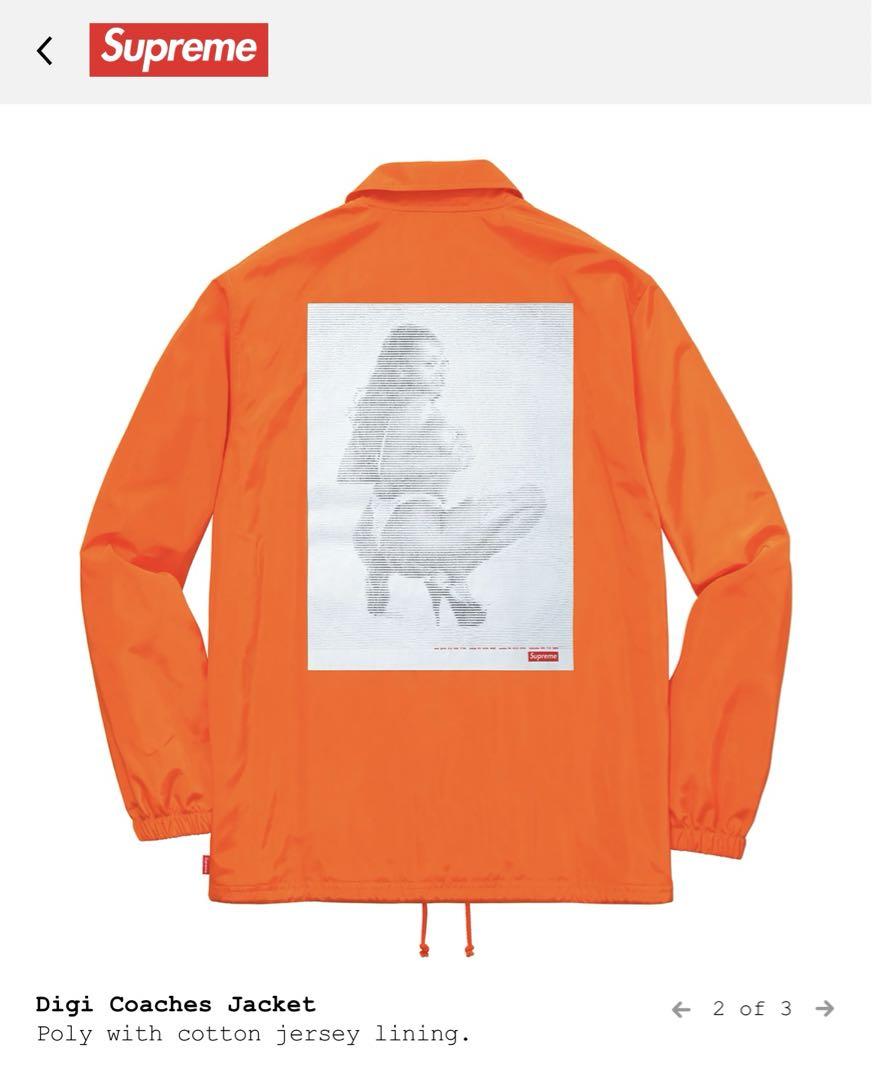 Supreme Digi Coaches Jacket オレンジ