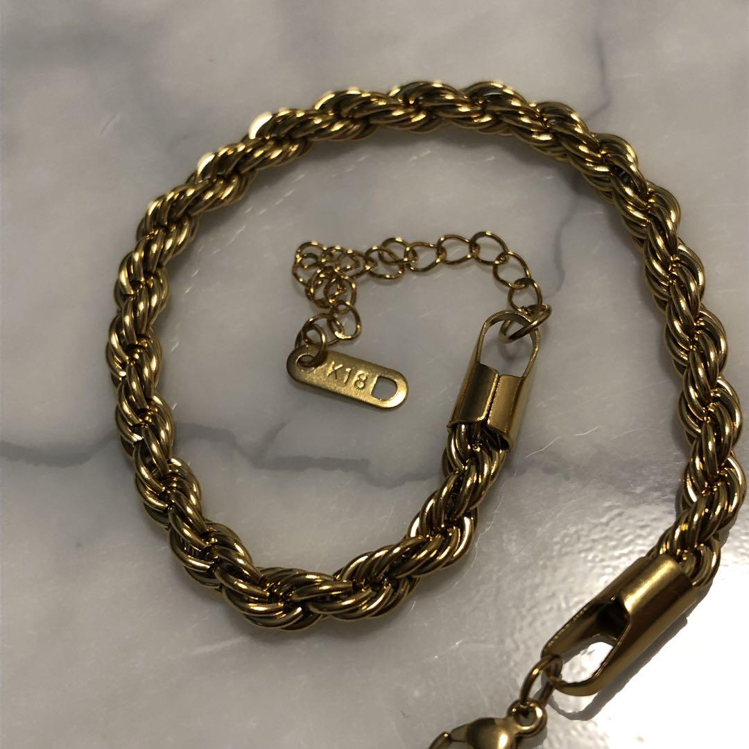 遺品整理　ブレスレット　k18 刻印　金　ゴールド　アクセサリー