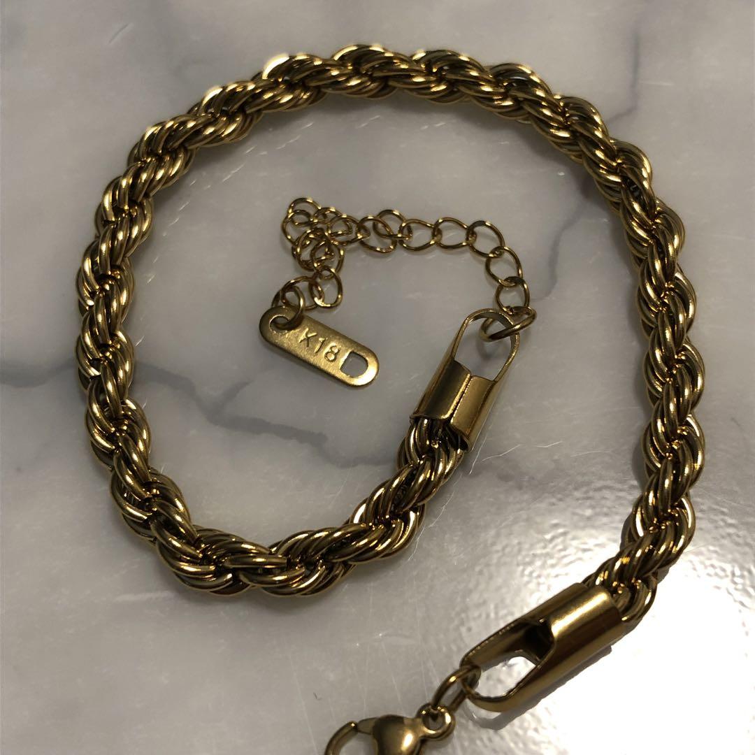 遺品整理　ブレスレット　k18 刻印　金　ゴールド　アクセサリー