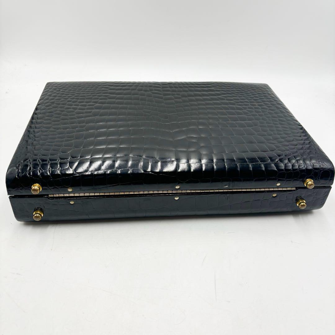 【超激レア】ビジネスバッグ　アタッシュケース ブリーフケース クロコダイル型押し