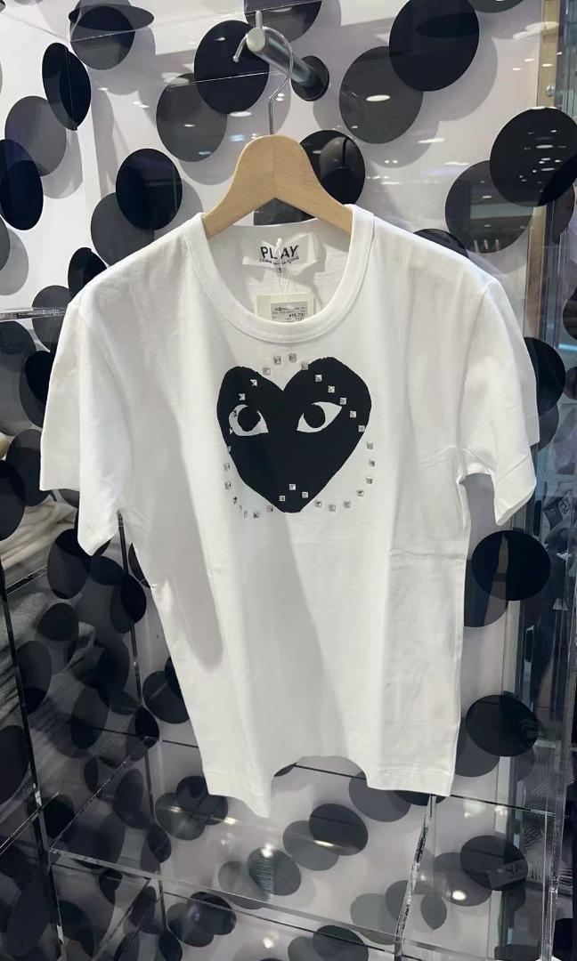 【おトク】 COMME PLAY des メルカリ - S GARÇONS黒い柳丁のハートTシャツです トップス