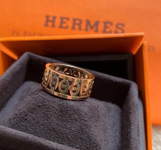 HERMESゴールドオープンワークリング~