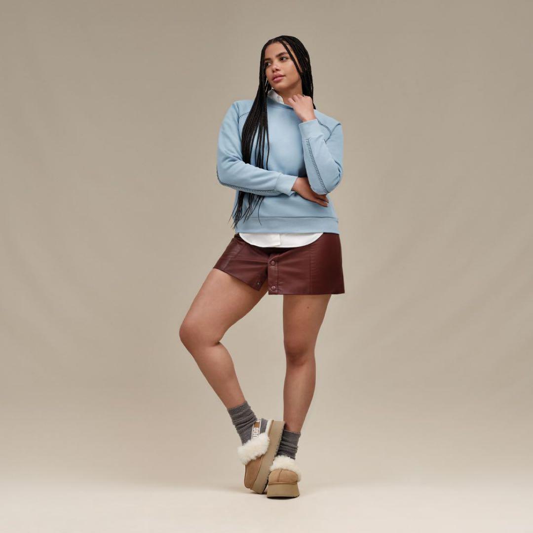 UGG 厚底スライドサンダル ブラウン