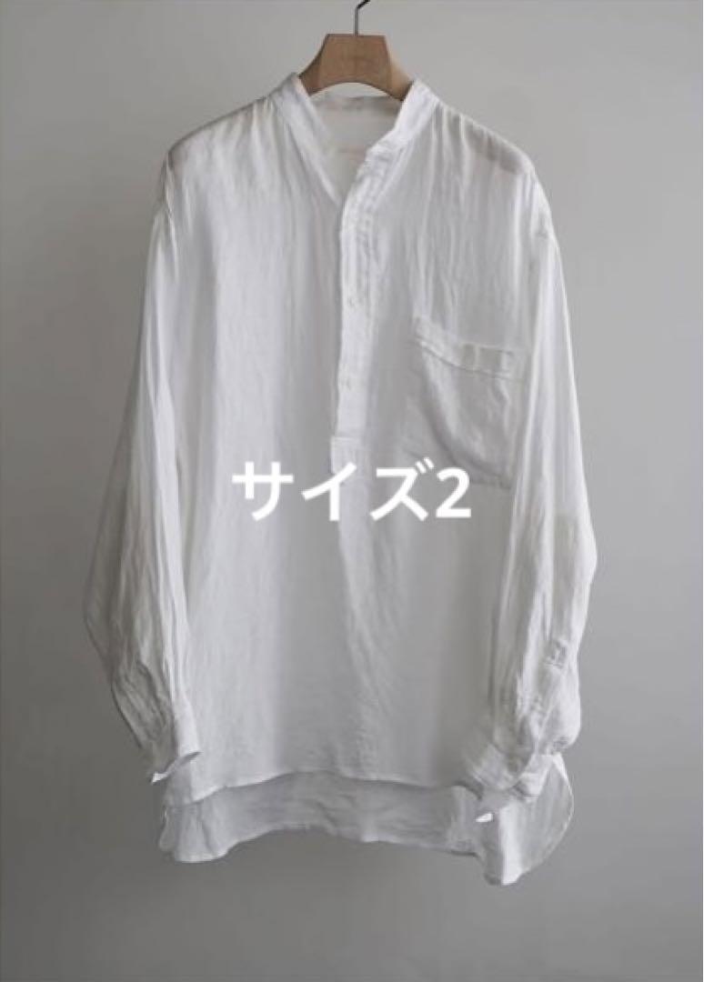 【新品】 COMOLI リネンWクロス プルオーバーシャツ サイズ2トップス