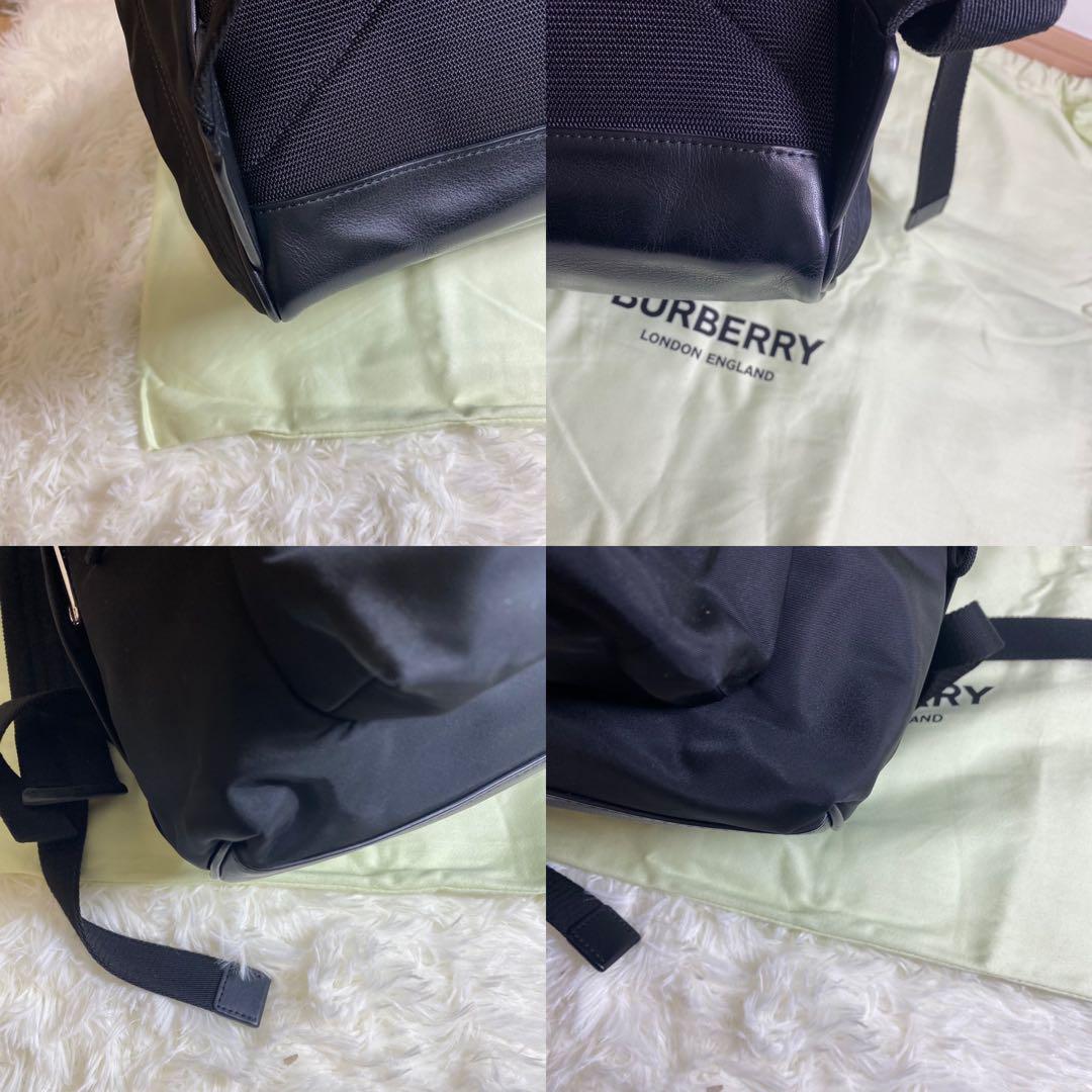 【美品】BURBERRY リュックサック ジェット ロゴ ブラック 大容量