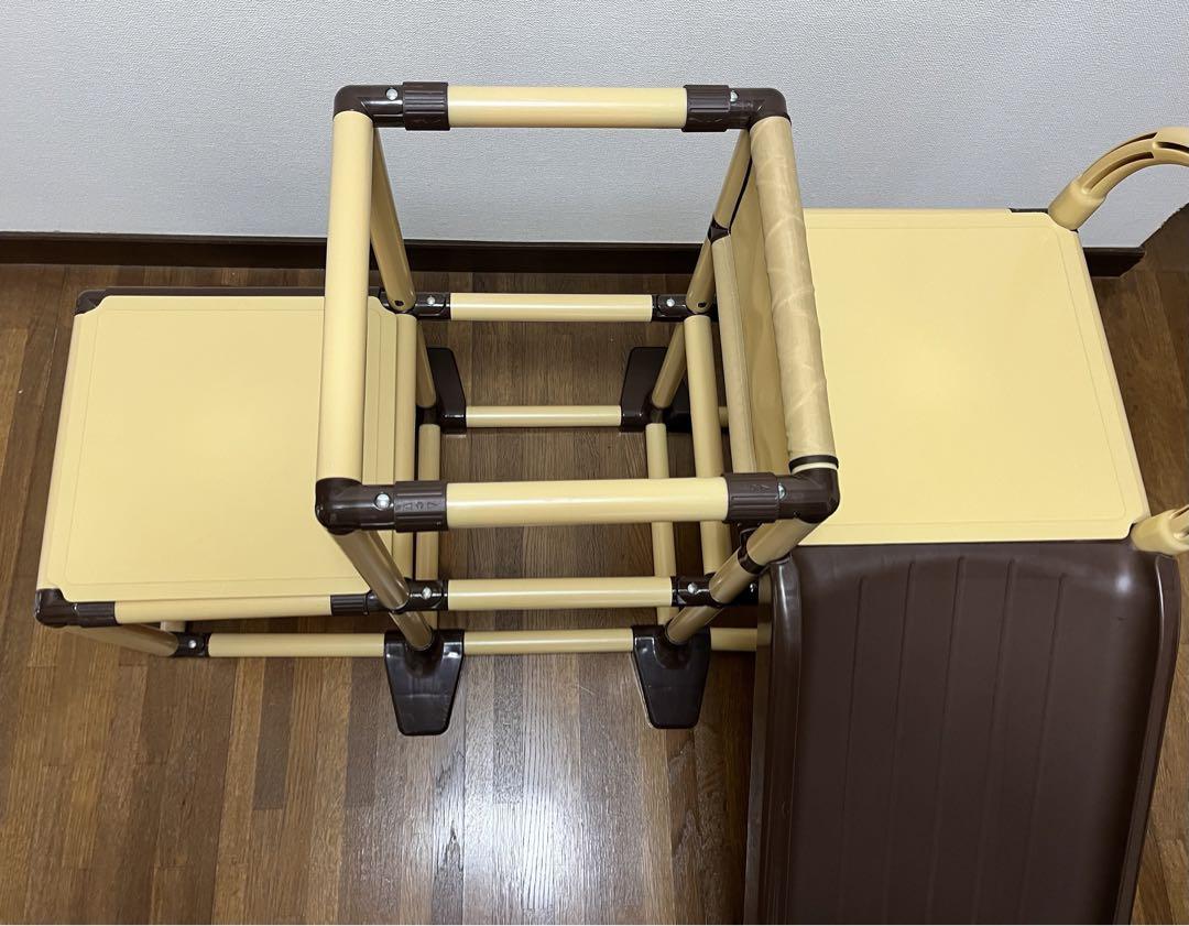 野中製作所×ネビオ【おりたたみ110cmロングスロープ+2段ジム】<ブラウン>