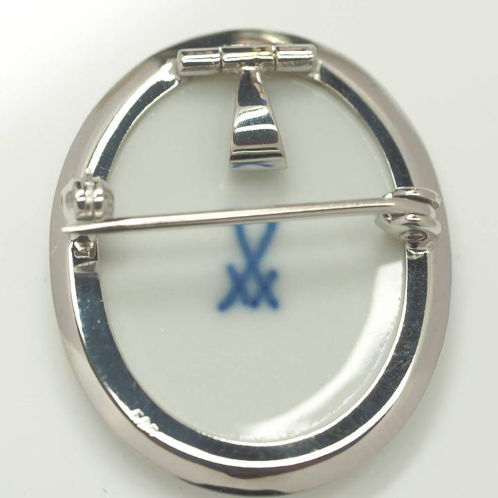 お得定番人気 il○m K14WG陶磁器ブローチ兼ペンダントトップ 585 HWX6a-m25185452741 マイセン 新品最安値