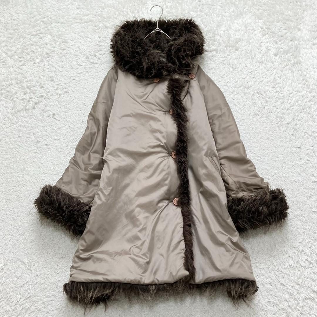 イッセイミヤケ ISSEY MIYAKE ロングコート 中綿 ファー MM ISSEY MIYAKE